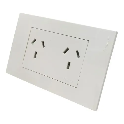 Toma Doble Cambre Siglo 21 + Tapa + Bastidor! Color Blanco
