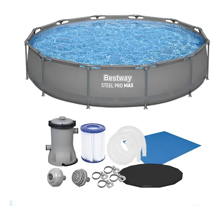 Piscina Estrutural 6.473 Litros Premium Circular Completa Bomba 220v Bestway