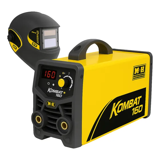 Soldadora Myh Kombat 160 Plus + Mascara + Curso Soldar Amarillo
