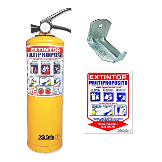 Soporte De Pared Metálico + Extintor 10 Lbs