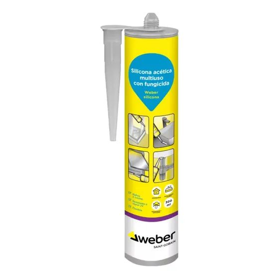 Silicona Acetica Multiusos Transparente 300ml Weber