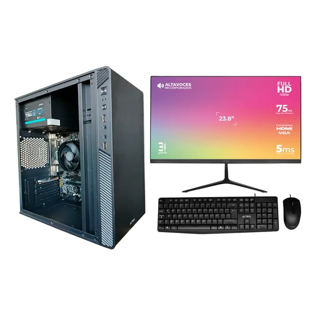 Computadora Completa Ryzen 5 5600g 8gb 240gb 24  Pc Oficina