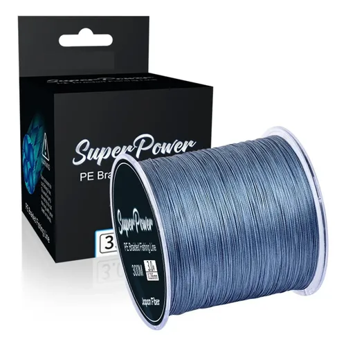 Linha De Pesca Multifilamento 300m 4 Fios X4 - Cinza 0.47mm - 80