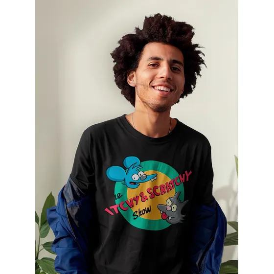 Playera Estampado Itchy Y Scratchy Unisex