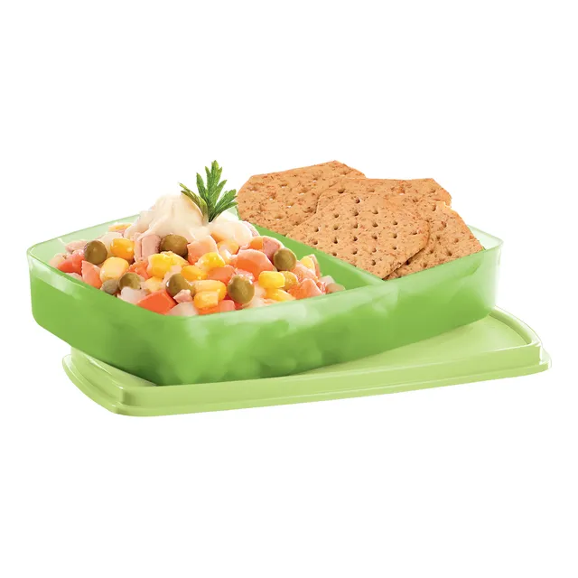Lonchera Tupper Para Lunch Tupperware Con Diviciones 350ml