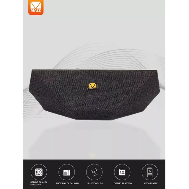 Bocina Portátil Cable Carga Bluetooth Luce Altavoz Aux Usb