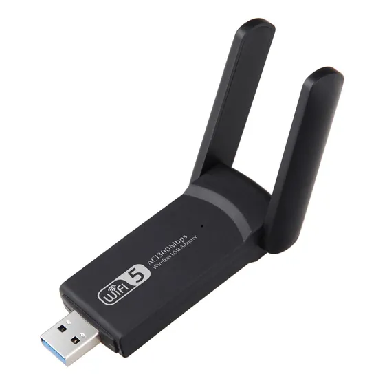 Antena Receptor Wifi Usb Doble Banda 2.4ghz Y 5ghz 1300mbps