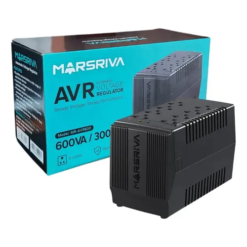 Regulador De Voltaje Mr-avr600 Marsriva 600va 300w 8 Tomas