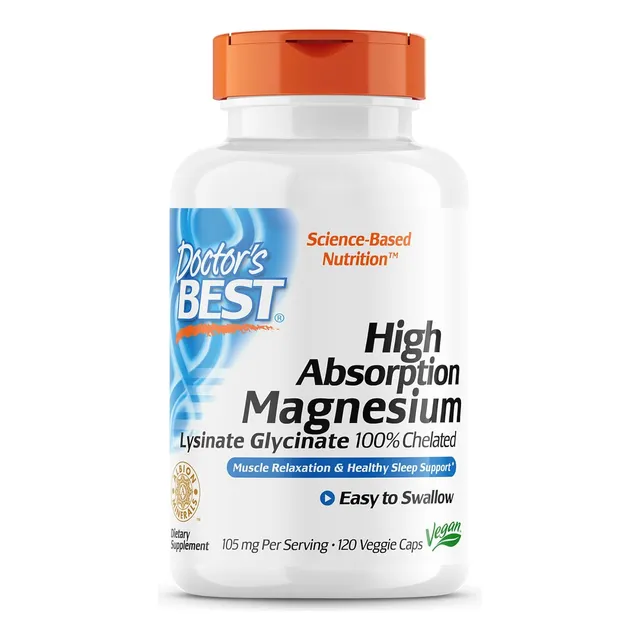 Magnesio Alta Absorción Glicinato Lisinato 100%quelado 120cv