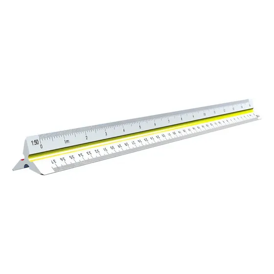 Escalimetro Triangular Plantec 4502 C/ Escalas Bajas
