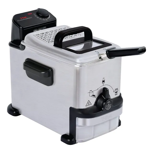 T-fal, Freidora De Aceite Oleo Clean Compact, Fr702d51 Acero Inoxidable 60