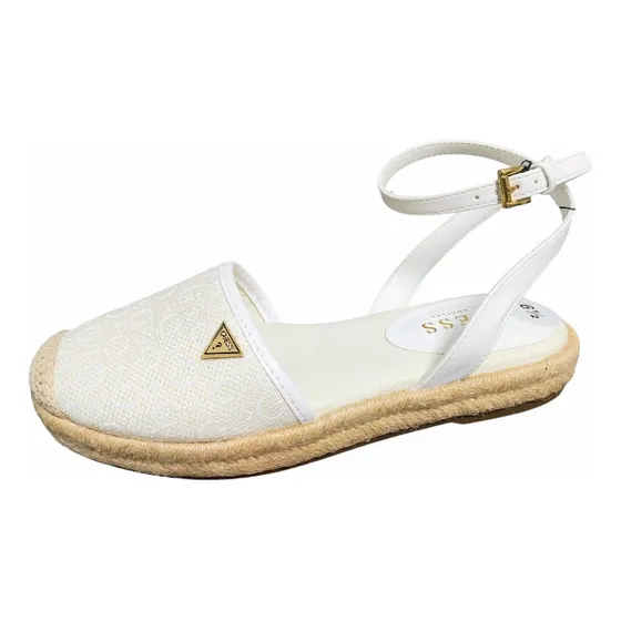 Sandalias Guess De Cuña Alpargata Blanco Malyna