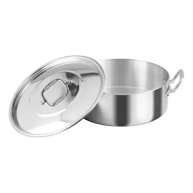 Budinera Profesional C/tapa 32 Cm Aluminio Nsf 4mm Vasconia