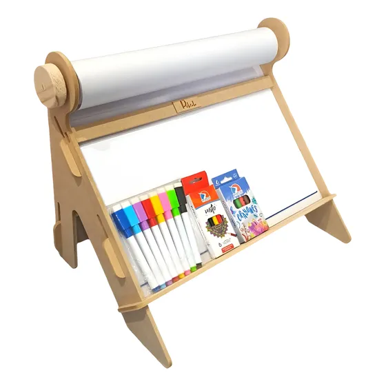 Atril Pizarra Blanca Para Marcadores + Rollo De Papel