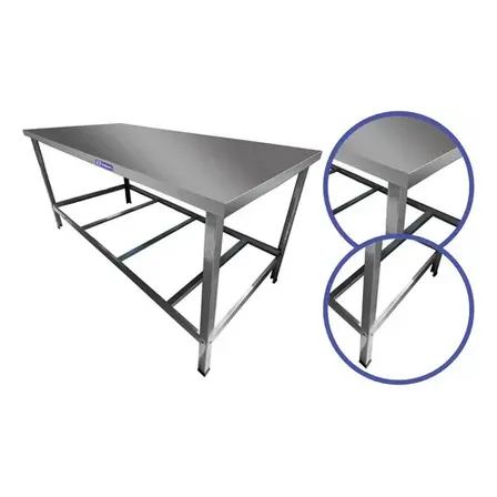 Mesa De Aço Inox Bancada Industrial Padaria Innal 1,20 M