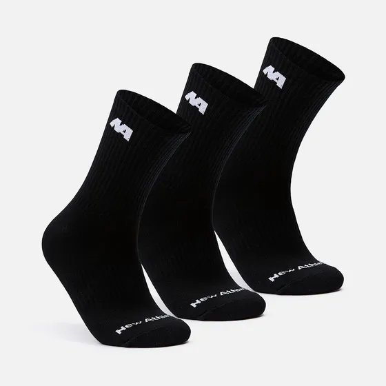 Medias Pack De 3 New Athletic Canillera48 Negro Unisex Negro Único