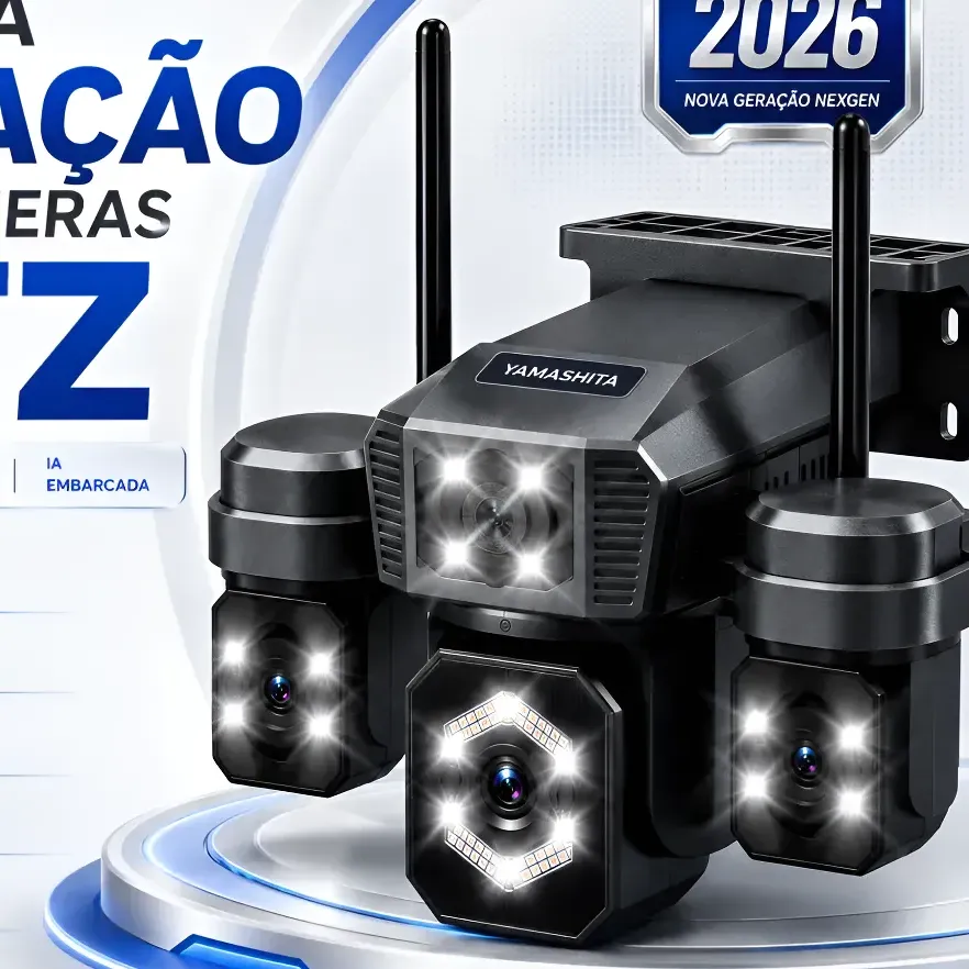 Câmera de segurança externa Wi-Fi IP66 com zoom