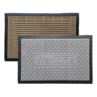 Kit 2 Tapete Antiderrapante Capacho 40 X 60cm Porta Entrada Kit 2 Tapete Antiderrapante Capacho 40 X 60cm Porta Entrada