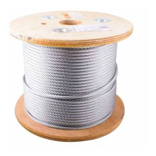 Cable De Acero Galvanizado 7x19 5/16  Rollo 1500m