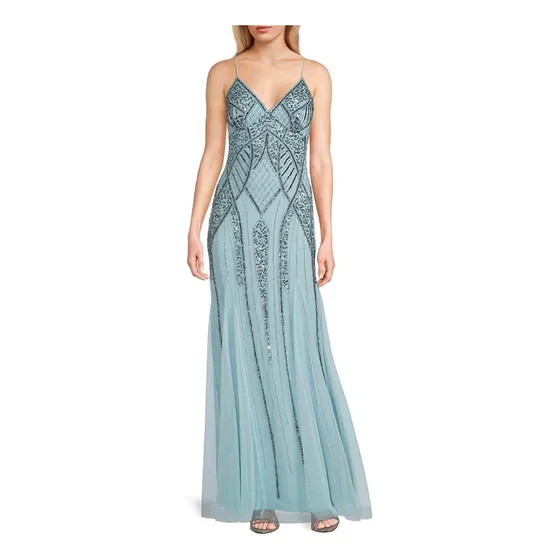 Vestido De Fiesta, Color Azul Celeste, Talla S