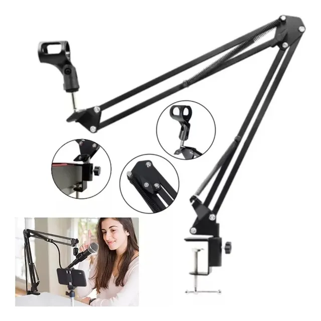 Kit Soporte Para Microfono Condensador Brazo Antipop Y Araña