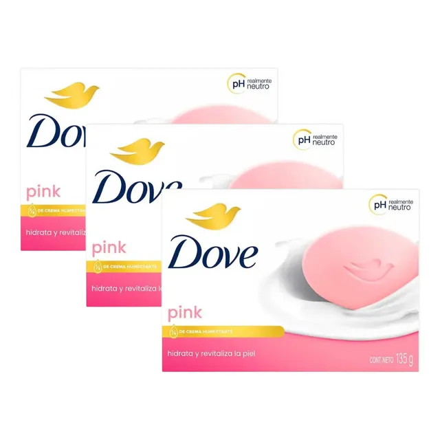 Kit 3 Jabones Dove Pink 135 Gr C/u