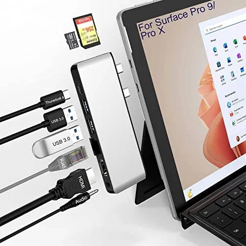 Estación De Acoplamiento Surface Pro 9 Hub Con Hdmi 4k,