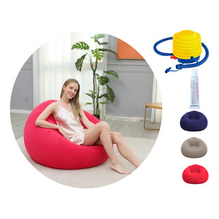 Sillón Inflable Silla Aterciopelada Puff Cómodo Sofá Sillón Inflable Silla Aterciopelada Puff Cómodo Sofá
