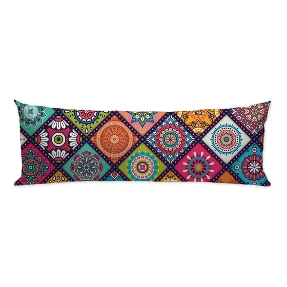 Funda Almohada Cuerpo Largo Diseño Mandala Marroqui Estilo X