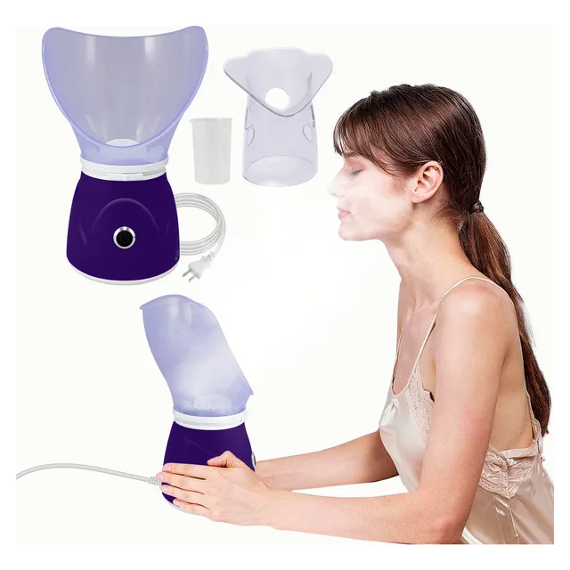 Vaporizador Sauna Facial Limpieza Abre Poros Slim Company Elimina Impurezas Spa Humidificador Para Rostro Descongestionante Nasal De Vapor Caliente Color Morado