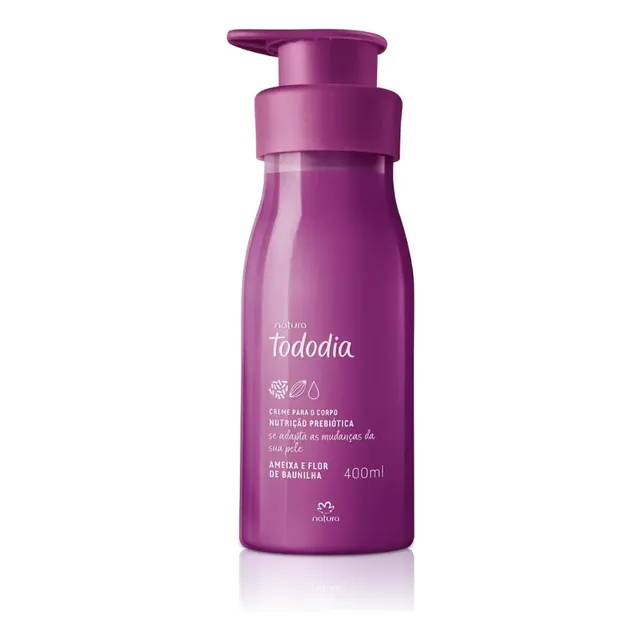 Creme Hidratante Corporal Natura Todo Día 400 ml Fragrância Ameixa e Flor de Baunilha