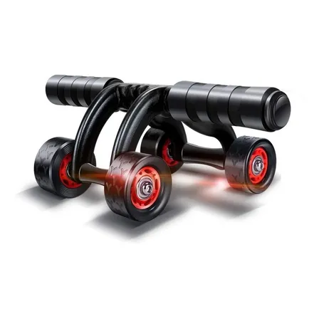 Carrito abdominal de 4 ruedas con rodillo para ejercicios abdominales