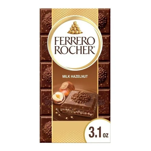Ferrero Rocher Barra De Chocolate Con Leche Y Avellana 90g