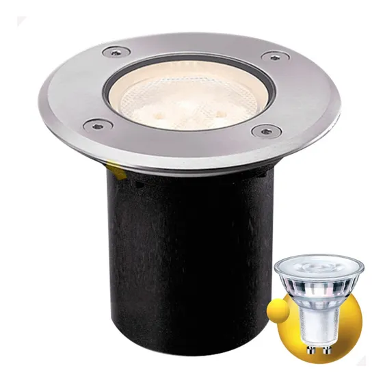 Spot Empotrable Urbano Gu10 Piso Redondo + Dicroica Led