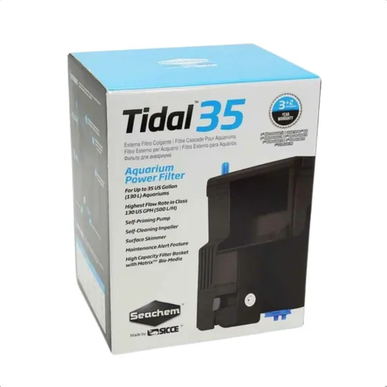 Filtro Externo Hang On Seachem Tidal 35 Aquário Cascata