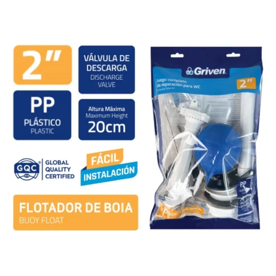 Kit Descarga De Agua Herraje Para Tanque De Poceta 2 Pulgada