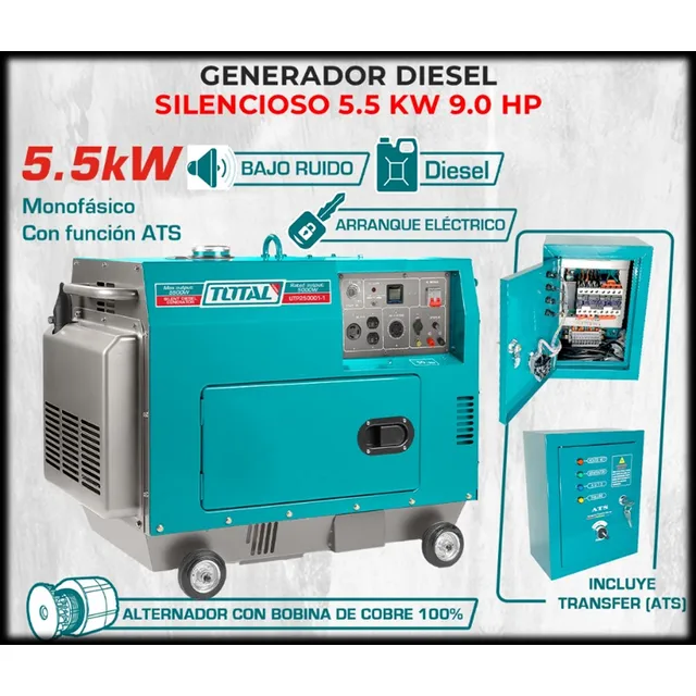 Planta Electrica Generador Diesel Silencioso + Transfer