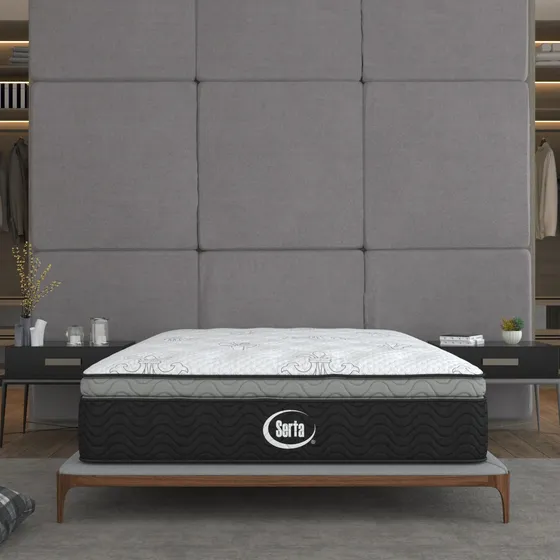 Colchón Serta Queen Size Memory Kool Comfort Hipoalergénico Anti-acaros Y Bacterias