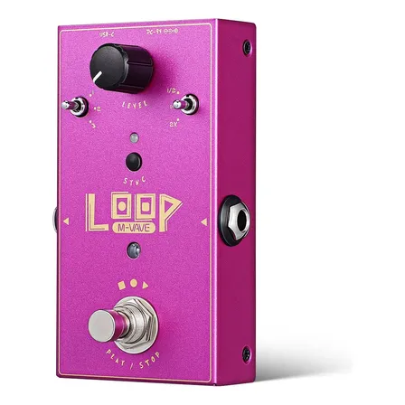 Pedal De Efeitos De Guitarra Elétrica M-vave Loop Ii Mini Rosa