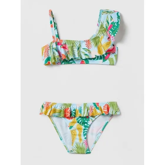 Traje De Baño Tropical. Marca: Zara, Talla 11/12 Y 13/14