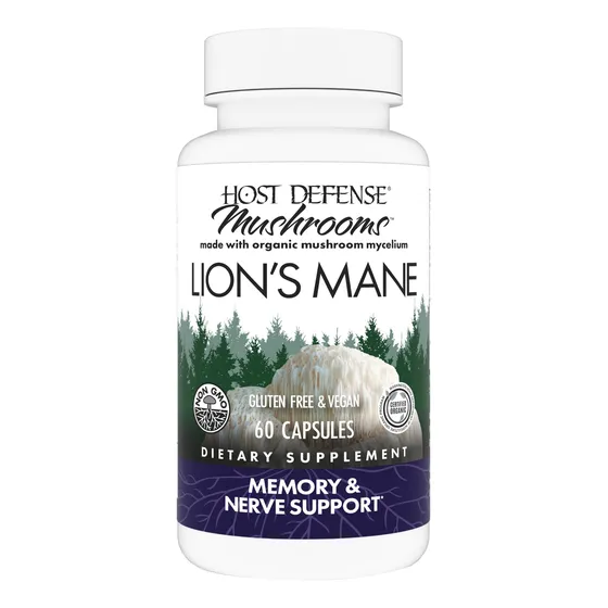 Suplemento Host Defense Mushrooms Lion's Mane 60 Cápsulas