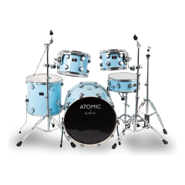 Batería Acústica Aureal Atomic Semiprofesional Lb Color Azul claro