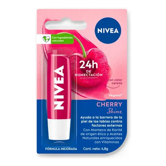 Protector Labial Nivea By Labello Fruity Shine Cereza Cherry