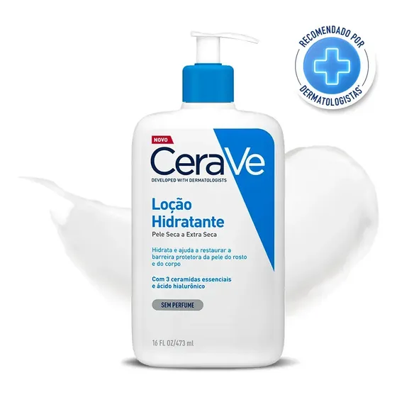 Loção Hidratante Corporal 3 Ceramidas Hidratação 120h CeraVe 473ml