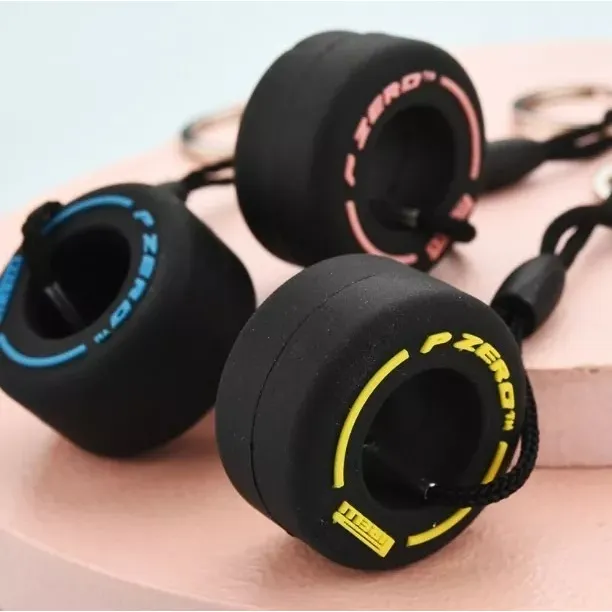 Carcasa Llavero Reemplazo Plástico Carreras De Fórmula Uno Color Negro Con Amarillo