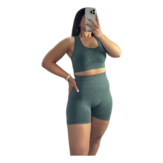 Conjunto Fitness Calza+top Tiro Alto