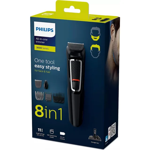 Recortador Philips 8 En 1 Para Cabello Barba Nariz Oreja