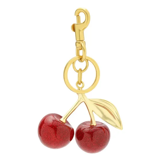 Llavero Cerezas Dorado