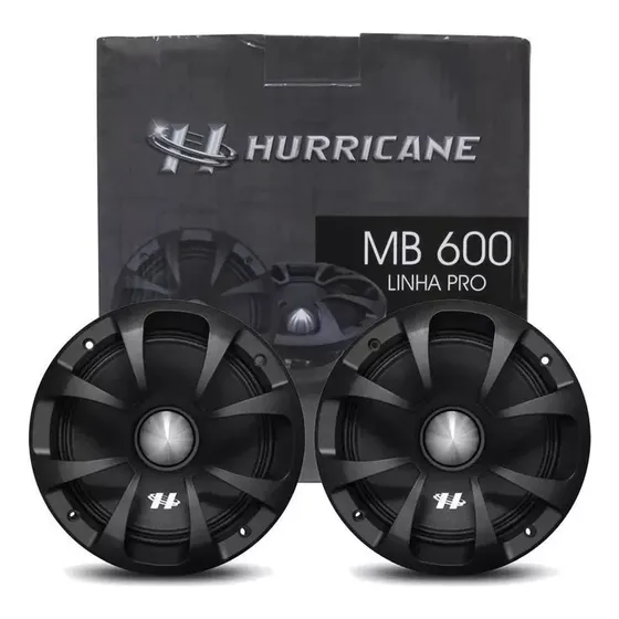 Par Woofer Midbass 6 Polegadas 500w Rms Pro Mb600 Hurricane