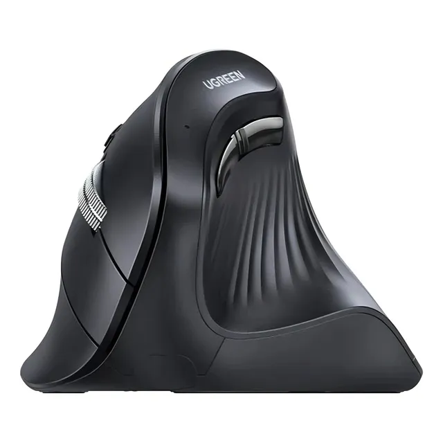Mouse Vertical Inalambrico 4000dpi 6 Botones Ergonomico Conf Color Negro